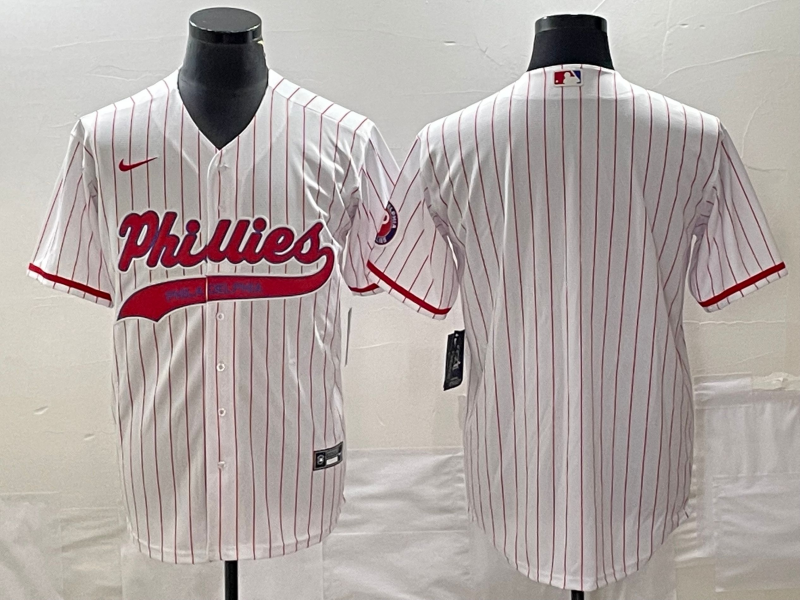 Men's Philadelphia Phillies Blank White Cool Base Stitched Baseball Jersey Men's Philadelphia Phillies Blank White Cool Base Stitched Baseball Jersey